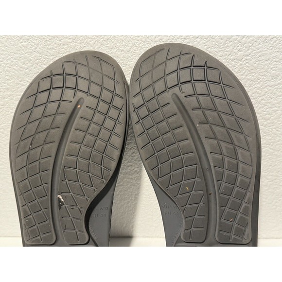 OOFOS OOahh Recovery Slip On Sandals Unisex Mens Sz 11 Womens Sz 13 Gray GUC main image 10